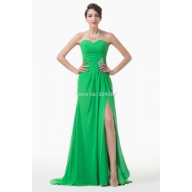    European Fashion Floor Length Split Front Runway Gown Long Celebrity dresses Formal Evening party dress CL6233