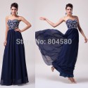  Stock Floor-Length Sleeveless Chiffon Celebrity dresses Women Evening Party dress Autumn Long Prom Gown Banquet CL6050