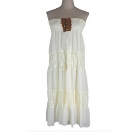Sweet Lace-Up Embellished Special Openwork Design Ruffle Sleeveless Dress For Women