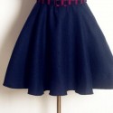 Vintage Flat Collar Sleeveless Plaid Woolen Dress For Women