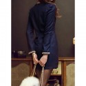 Vintage Jewel Neck Long Sleeves Chains Dress For Women