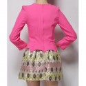 Vintage Jewel Neck Long Sleeves Print Dress For Women