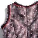 Vintage Jewel Neck Printed Sleeveless Color Block Dress For Women