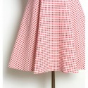 Vintage Jewel Neck Sleeveless Beaded Color Splicing Polka Dot Dress For Women