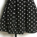 Vintage Jewel Neck Sleeveless Polka Dot Pleated Dress For Women