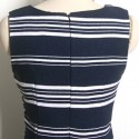 Vintage Jewel Neck Sleeveless Striped Printed A-Line Dress For Women