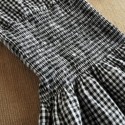 Vintage Round Neck Short Sleeve Plaid Spliced Women's Dress