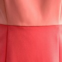 Vintage Round Neck Short Sleeves Color Splicing Dress For Women