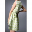 Vintage Round Neck Sleeveless Asymmetrical Pocket Design Women's Dress