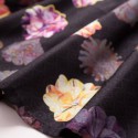 Vintage Scoop Neck Long Sleeves Floral Print Splicing Dress For Women