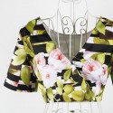 Vintage Scoop Neck Short Sleeves Floral Print Dress For Women