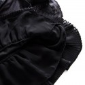 Vintage Scoop Neck Short Sleeves Solid Color Sequin Dress For Women