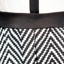 Vintage Shirt Collar Sleeveless Single Breasted Ripple Pattern Dress For Women