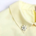 Vintage Flat Collar Short Sleeves Print Beaded Dress For Women
