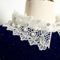Vintage Flat Collar Sleeveless Lace Splicing Beaded Dress For Women