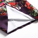 Vintage Jewel Neck 3/4 Length Sleeves Floral Printed Dress For Women