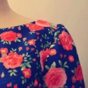 Vintage Jewel Neck 3/4 Length Sleeves Printed Jacquard Dress For Women