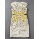 Vintage Jewel Neck Sleeveless Embroidered Dress For Women