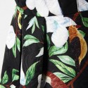 Vintage Jewel Neck Sleeveless Floral Print Bowknot Dress For Women