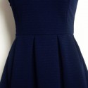 Vintage Jewel Neck Sleeveless Solid Color A-Line Dress For Women