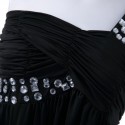 Vintage One-Shoulder Pleated Rhinestoned Prom Dress For Women