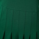 Vintage Scoop Neck Long Sleeves Solid Color A-Line Dress For Women