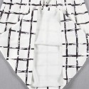 Vintage Scoop Neck Short Sleeves Plaid Printed Dress For Women