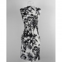 Vintage Scoop Neck Sleeveless Print Dress For Women