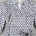 Vintage Shirt Collar Half Sleeves Polka Dot Belt Dress For Women