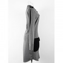 Vintage Stand Collar Long Sleeves Pocket Splicing Epaulet Dress For Women