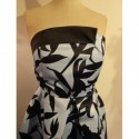 Vintage Strapless Print Zippered Pleated Dress For Women