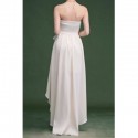 Vintage Strapless Solid Color Rose Asymmetric Prom Dress For Women