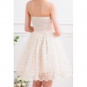 Vintage Strapless Voile Splicing Bowknot Solid Color Prom Dress For Women