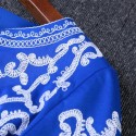 Vintage V-Neck Embroidered 3/4 Sleeves Dress For Women
