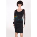   Long Sleeve Autumn Dress Black Bodycon Bandage Dress Midi Pencil Dress OL Brief Women Work Wear Office Dress 9076