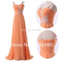    Floor-Length Beading Sweetheart Elegant Formal Evening Dress Lady Long prom party Chiffon Dresses CL6045