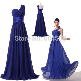    Grace Karin A-Line Stock One Shoulder Chiffon Prom Gown Formal Party Dresses Women Evening Dress Long CL6022