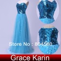   Design Cheap in Stock Beads Sequins Sweetheart Floor-length Evening Prom Dresses Long party Gown CL3459