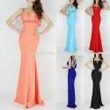   Sexy Occident Cross Back Women Bodycon Dress Sexy Bandage Dresses Long Evening Prom Party Gown Dress CL6097