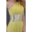   Stock One shoulder Sequins Formal Party Gowns Long Prom Evening Dress Women CL3419