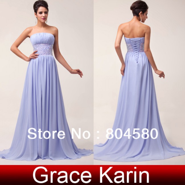   elegant off-shoulder waist beads cheap stock long evening dress Floor Length Women Celebrity Prom Gown CL6011