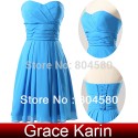  Hot Fashion Knee Length Sweetheart Chiffon Cocktail dresses fashionable Prom party dress short women summer gown CL6053