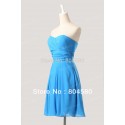  Hot Fashion Knee Length Sweetheart Chiffon Cocktail dresses fashionable Prom party dress short women summer gown CL6053