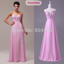    A-Line Floor Length Empire Beaded Chiffon Formal Dresses Long prom dress Women Evening party gown CL6055