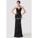   Grace Karin Women Elastic Sexy Bodycon Bandage dress Celebrity dresses Black Beads Cheap Evening party Gown CL6157