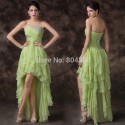   Sexy Women Clothing Special Occasion Short Front Long Back Sleeveless Evening dress Celebrity Prom party dresses CL6287