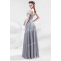 2015 New! Fashion Grace Karin Short Sleeves Grey Chiffon & Lace special occasion evening dress Long Prom party Gown CL4445