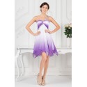 2015 New Knee Length Short vestidos de festa Chiffon Ombre prom dresses One Shoulder Colorful Evening Gown Dress Women 7540