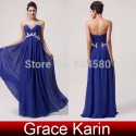 2015 Stock New Beautiful Sleeveless Beading Red Carpet dresses Formal Evening party Gown long Prom dresses Blue Purple CL6003