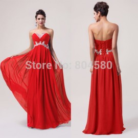 2015 Stock New Beautiful Sleeveless Beading Red Carpet dresses Formal Evening party Gown long Prom dresses Blue Purple CL6003